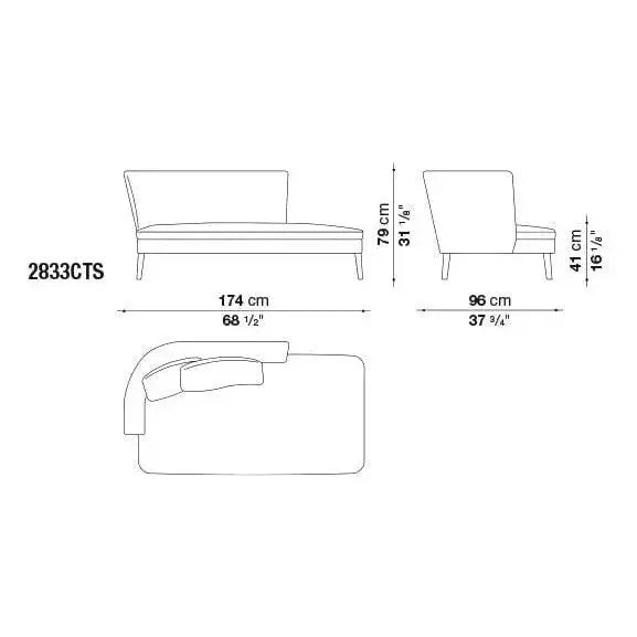 Febo Chaise Longue | Maxalto | JANGEORGe Interior Design