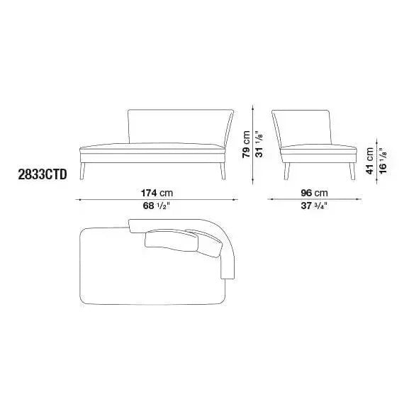 Febo Chaise Longue | Maxalto | JANGEORGe Interior Design