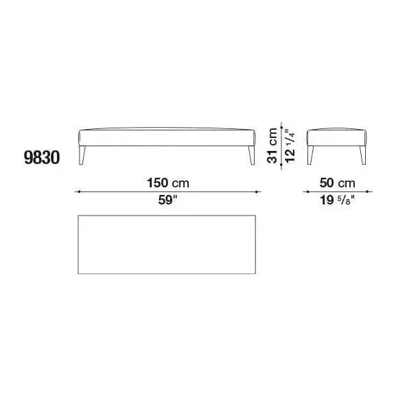 Filemone Bench | Maxalto | JANGEORGe Interior Design