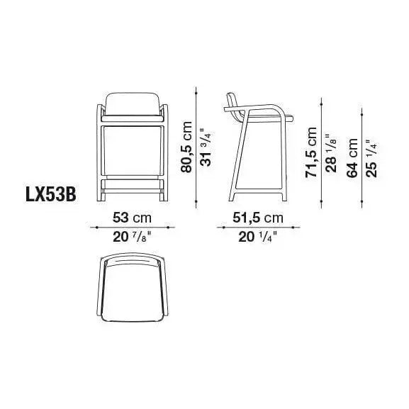 Fulgens Barstool | Maxalto | JANGEORGe Interior Design