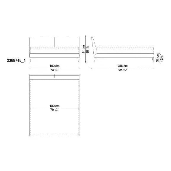 Selene Bed | Maxalto | JANGEORGe Interior Design