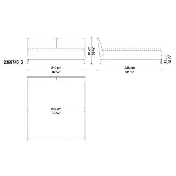 Selene Bed | Maxalto | JANGEORGe Interior Design