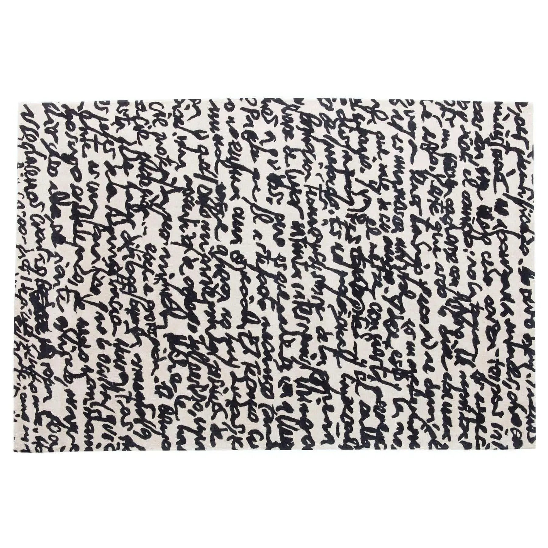 Black on White Rug, Manuscrit | Nanimarquina | JANGEORGe Interior Design