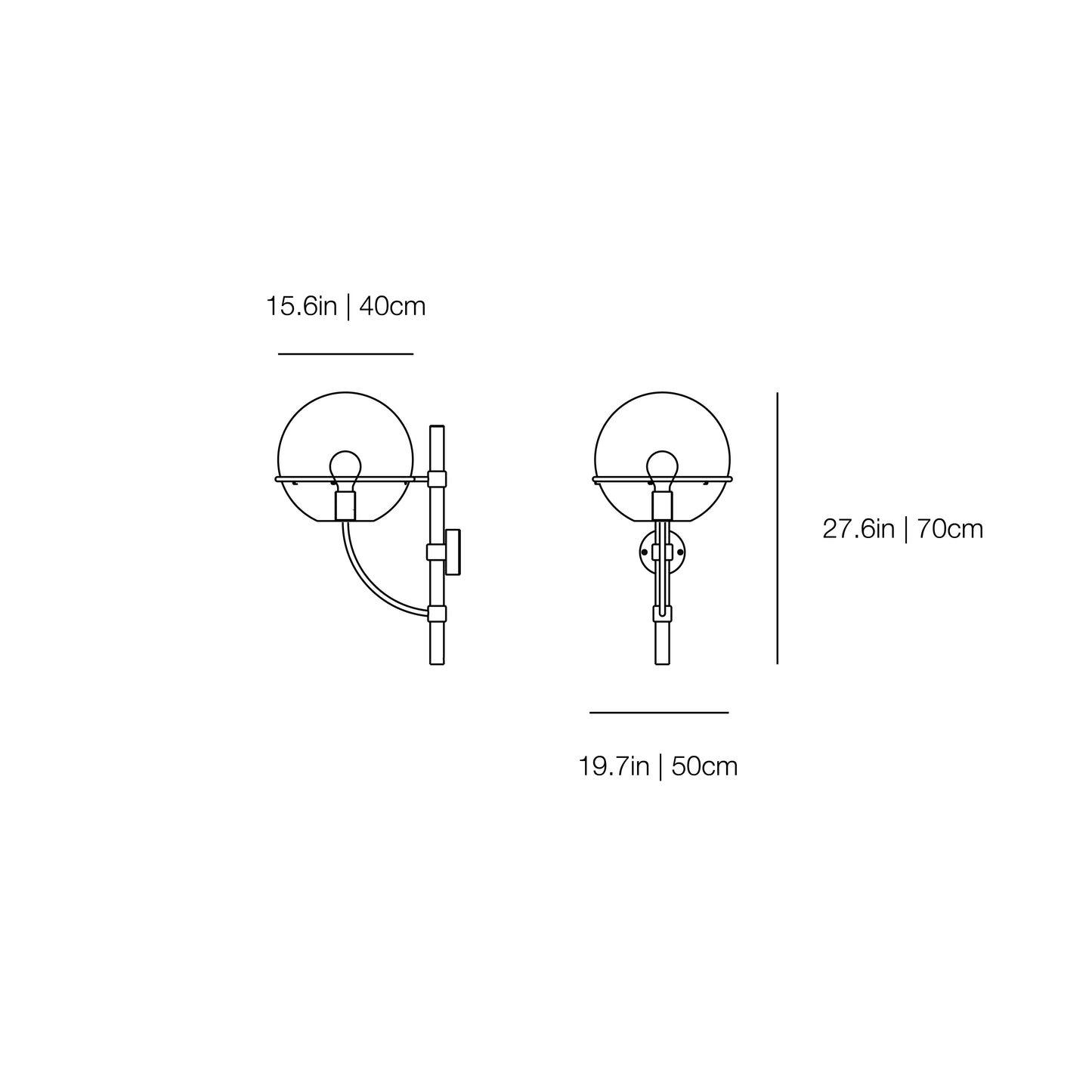 Lyndon 160 - Outdoor Wall Lamp | Oluce | JANGEORGe Interiors & Furniture