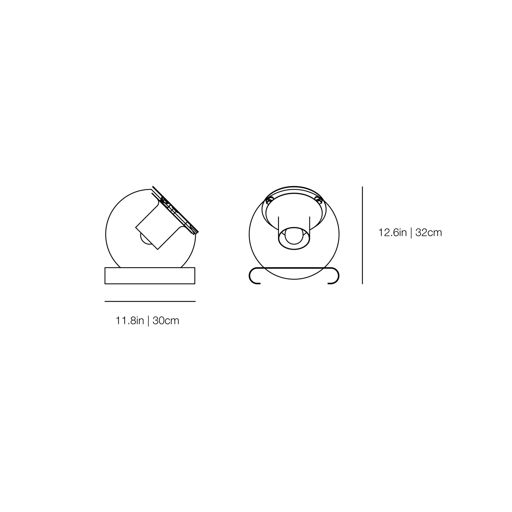 The Globe 228 - Table Lamp | Oluce | JANGEORGe Interiors & Furniture