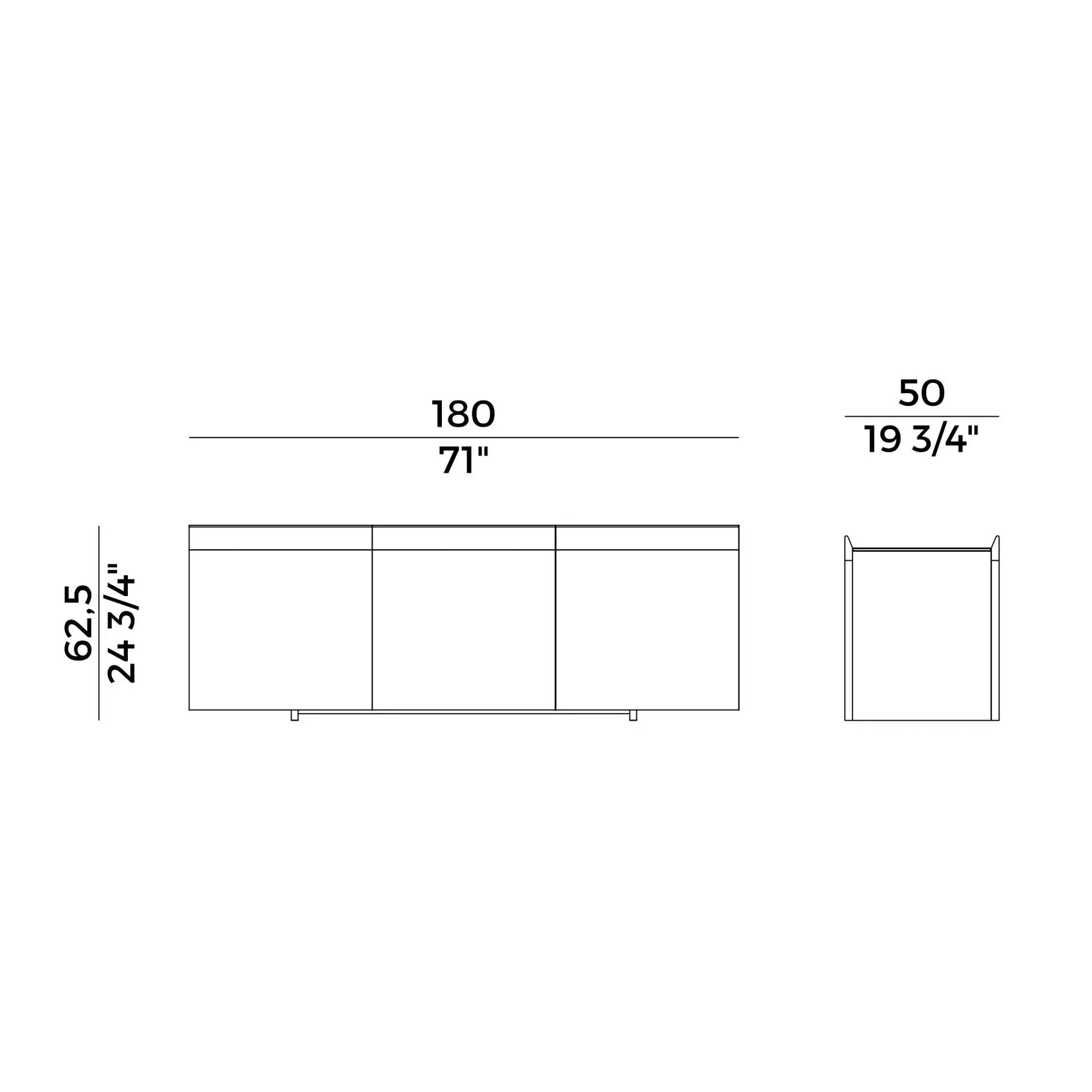 Avant - Sideboard with ash frame (884/MB2-180) | Potocco | JANGEORGe Interior Design