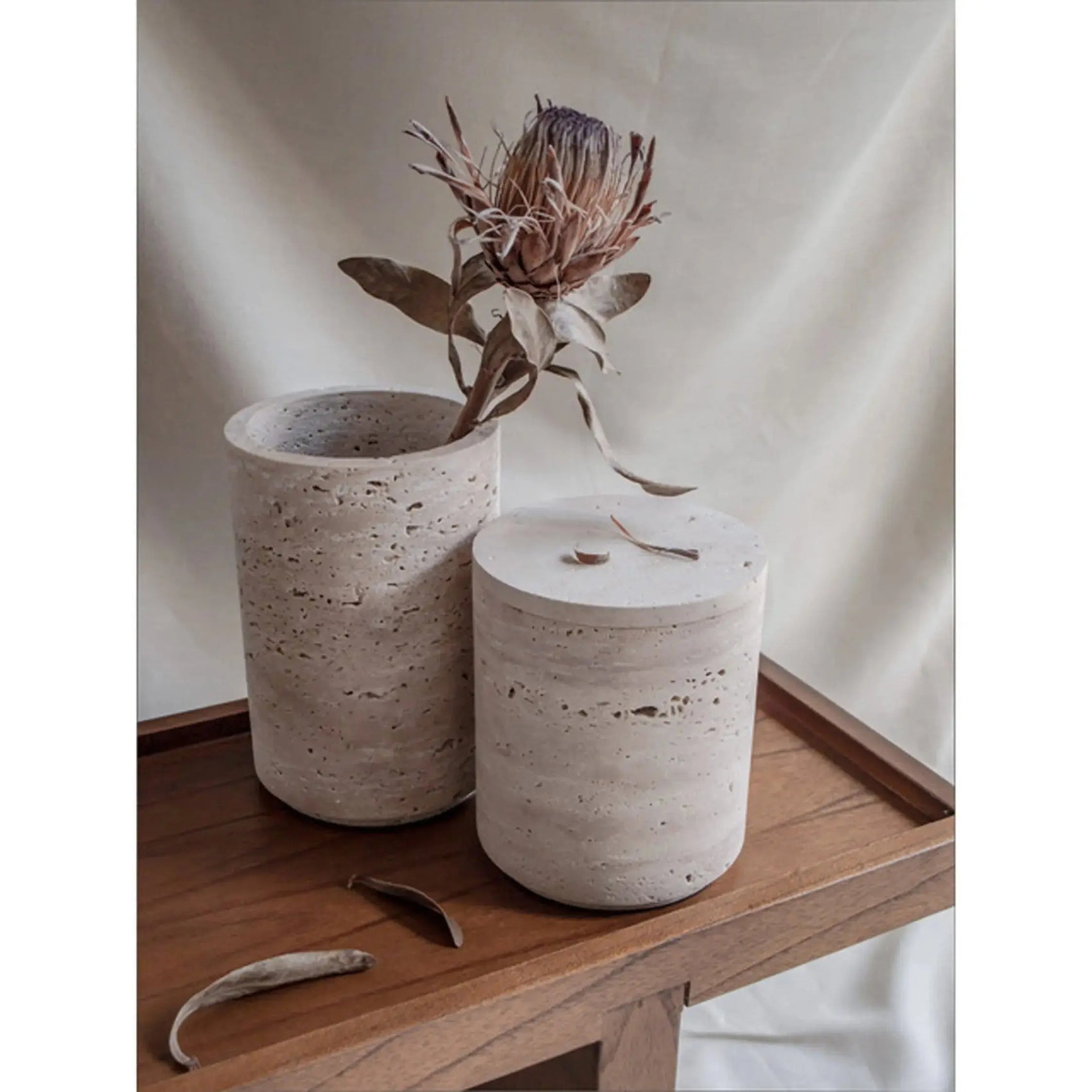 Bicci De' Medici Travertine Vase | Studio Waow | JANGEORGe Interior Design