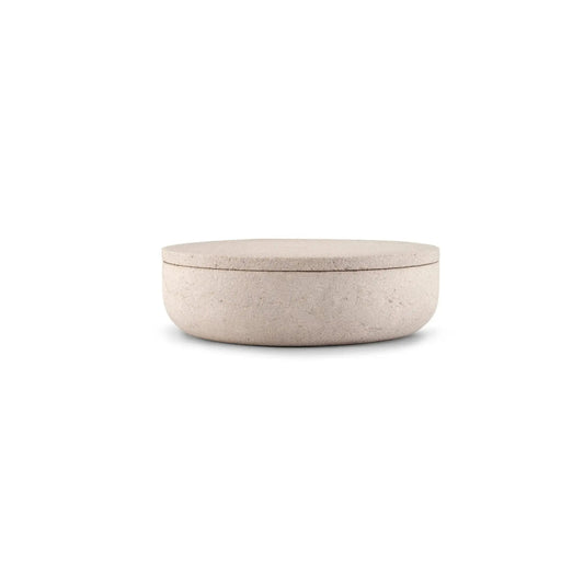 VVD Pottery 30x7cm with 2cm Chambolle Stone Lid (3072) | When Objects Work | JANGEORGe Interior Design
