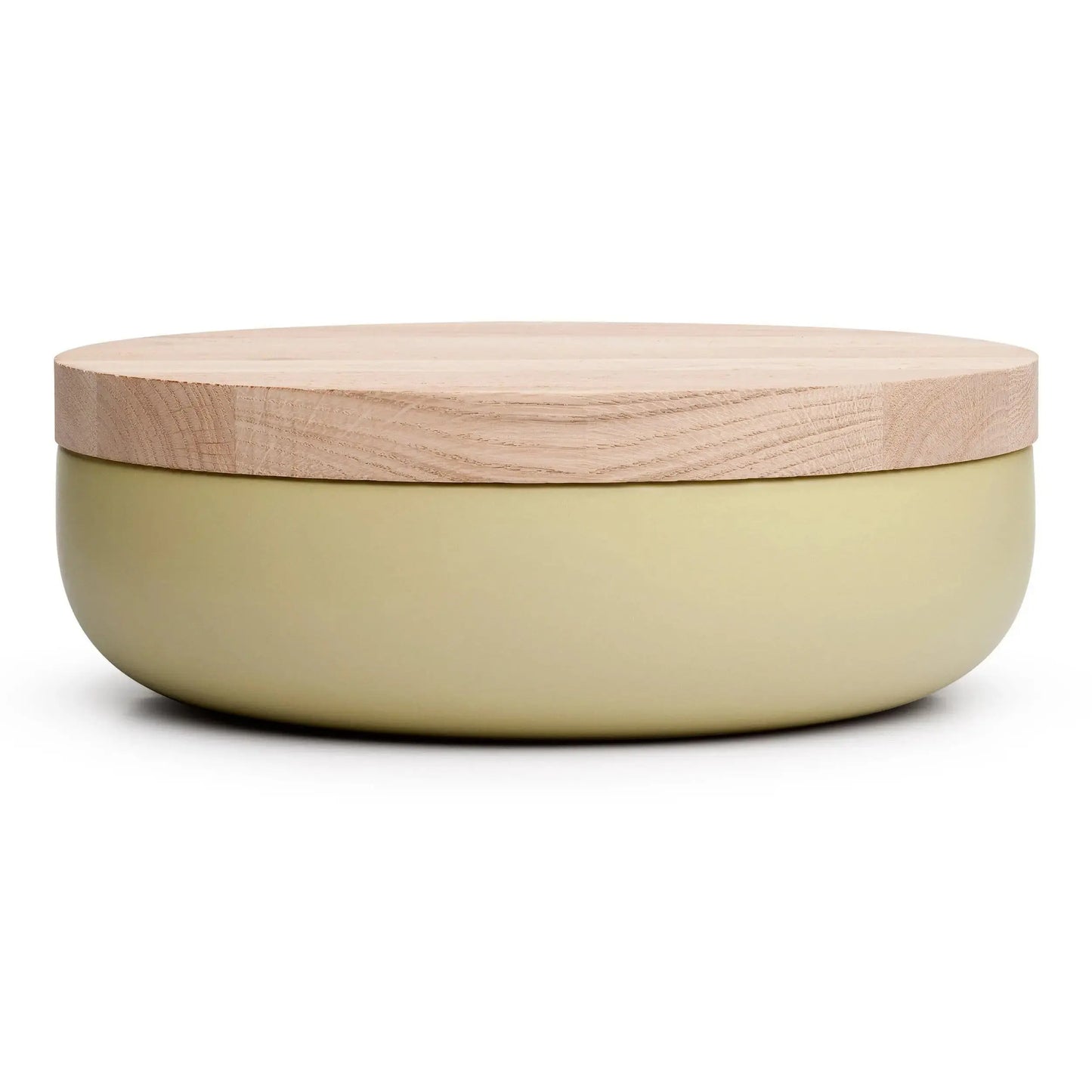 VVD Pottery - Ceramic 30x7cm with 3cm Oak Lid (3073) | When Objects Work | JANGEORGe Interiors & Furniture
