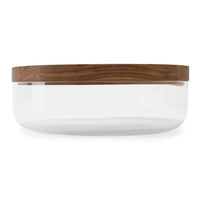VVD Pottery Glass 30x7cm with 3cm Walnut Lid (3073) | When Objects Work | JANGEORGe Interior Design