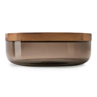 VVD Pottery Glass 30x7cm with 3cm Walnut Lid (3073) | When Objects Work | JANGEORGe Interior Design