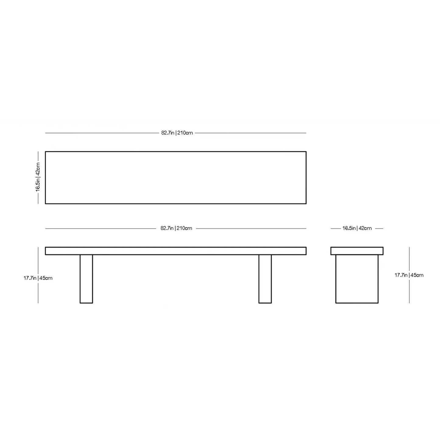 Tommaso Outdoor Bench and Table | Zeus | JANGEORGe Interior Design