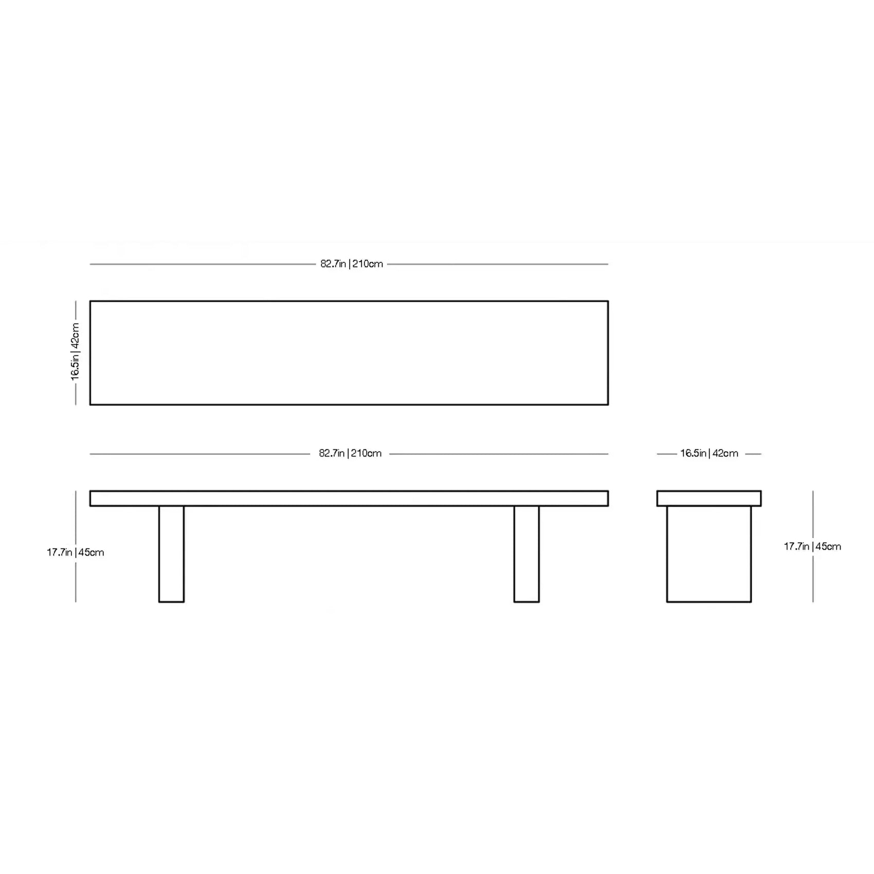 Tommaso Outdoor Bench and Table | Zeus | JANGEORGe Interior Design