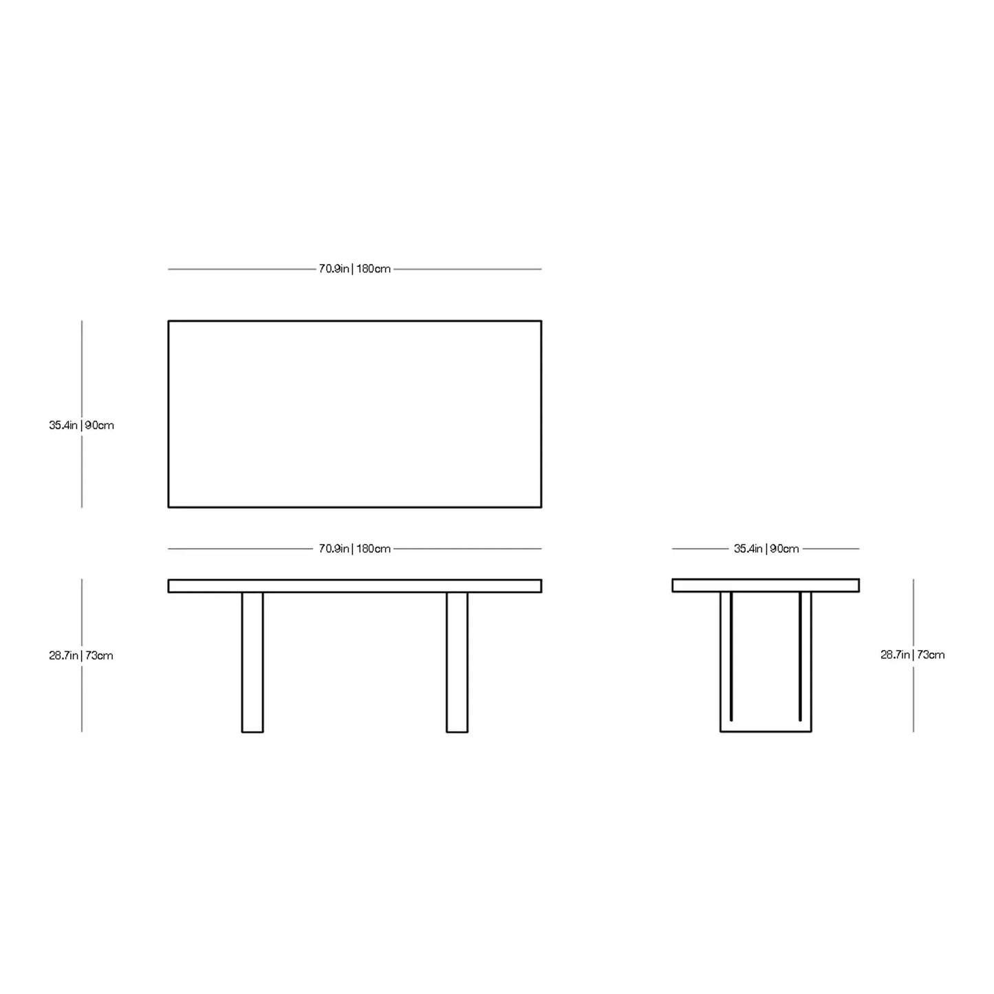 Tommaso Outdoor Bench and Table | Zeus | JANGEORGe Interior Design