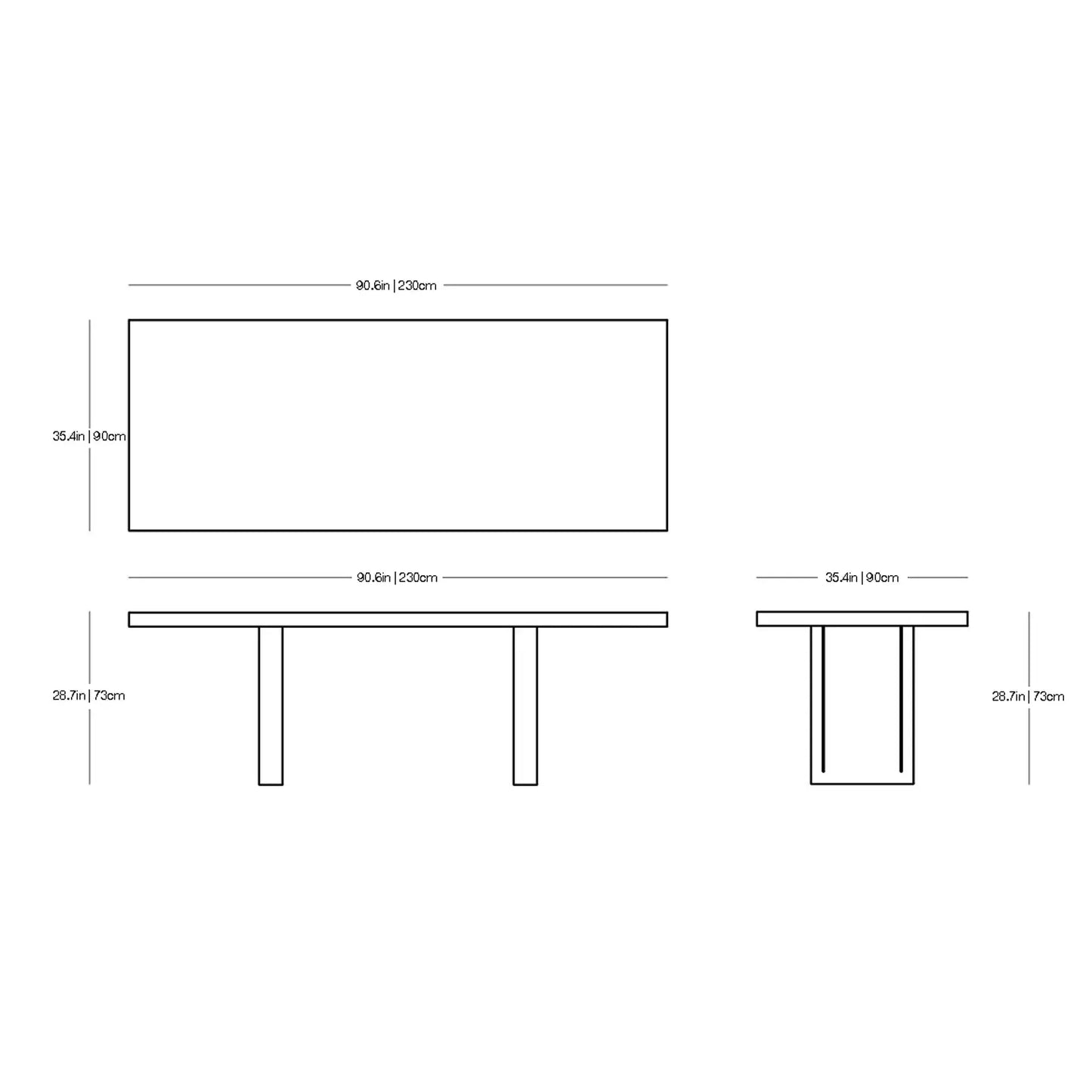 Tommaso Outdoor Bench and Table | Zeus | JANGEORGe Interior Design