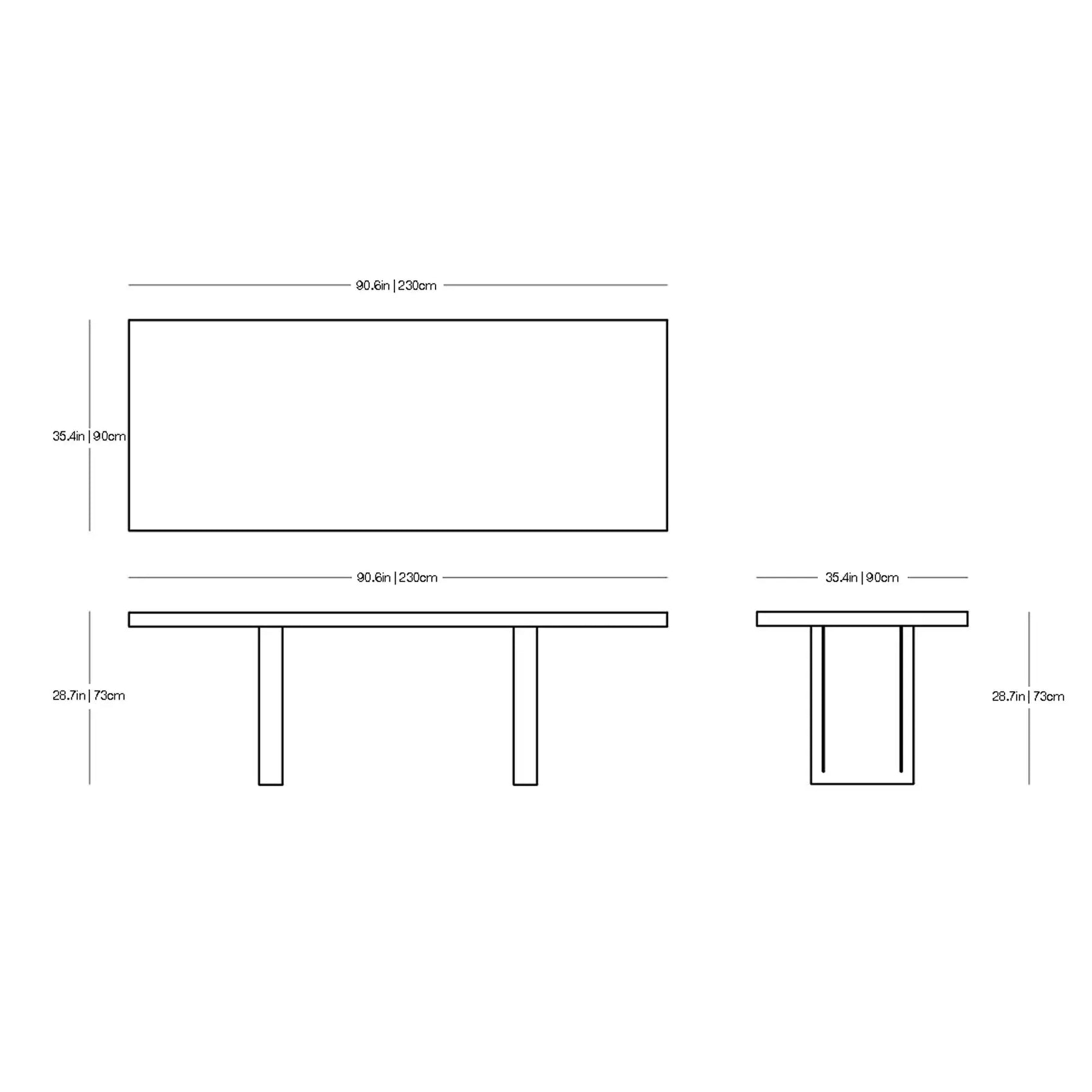 Tommaso Outdoor Bench and Table | Zeus | JANGEORGe Interior Design