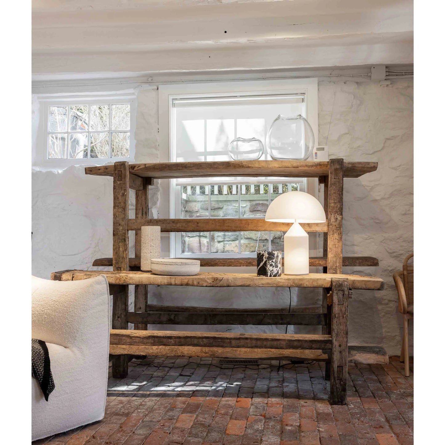 Antique Oak Storage Shelving Unit - JANGEORGe Interiors & Furniture