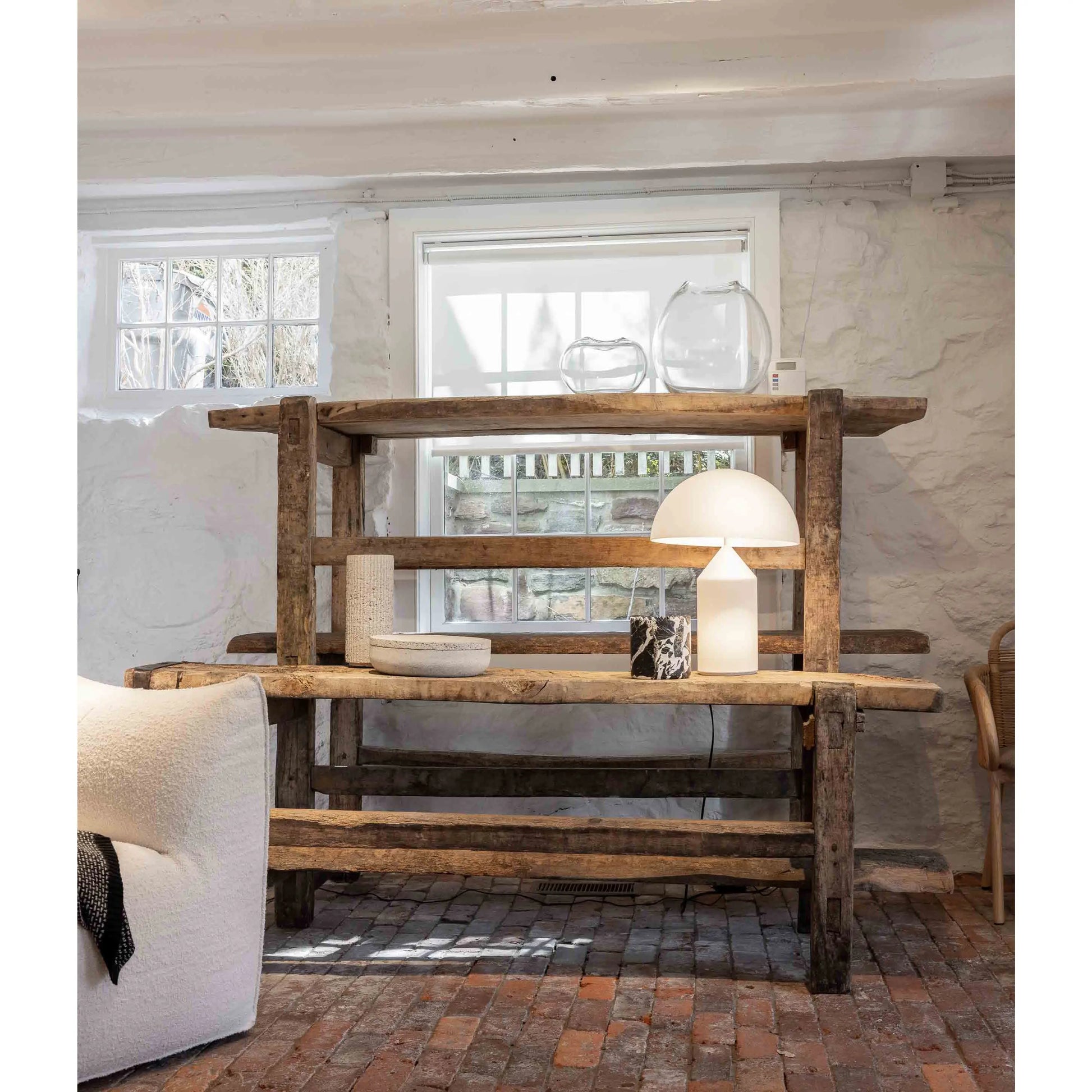 Antique Oak Storage Shelving Unit - JANGEORGe Interiors & Furniture