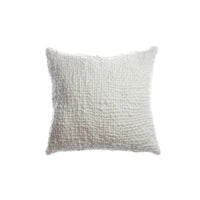 JANGEORGe Interiors & Furniture Alma Chunky Wool Square Throw Pillow White