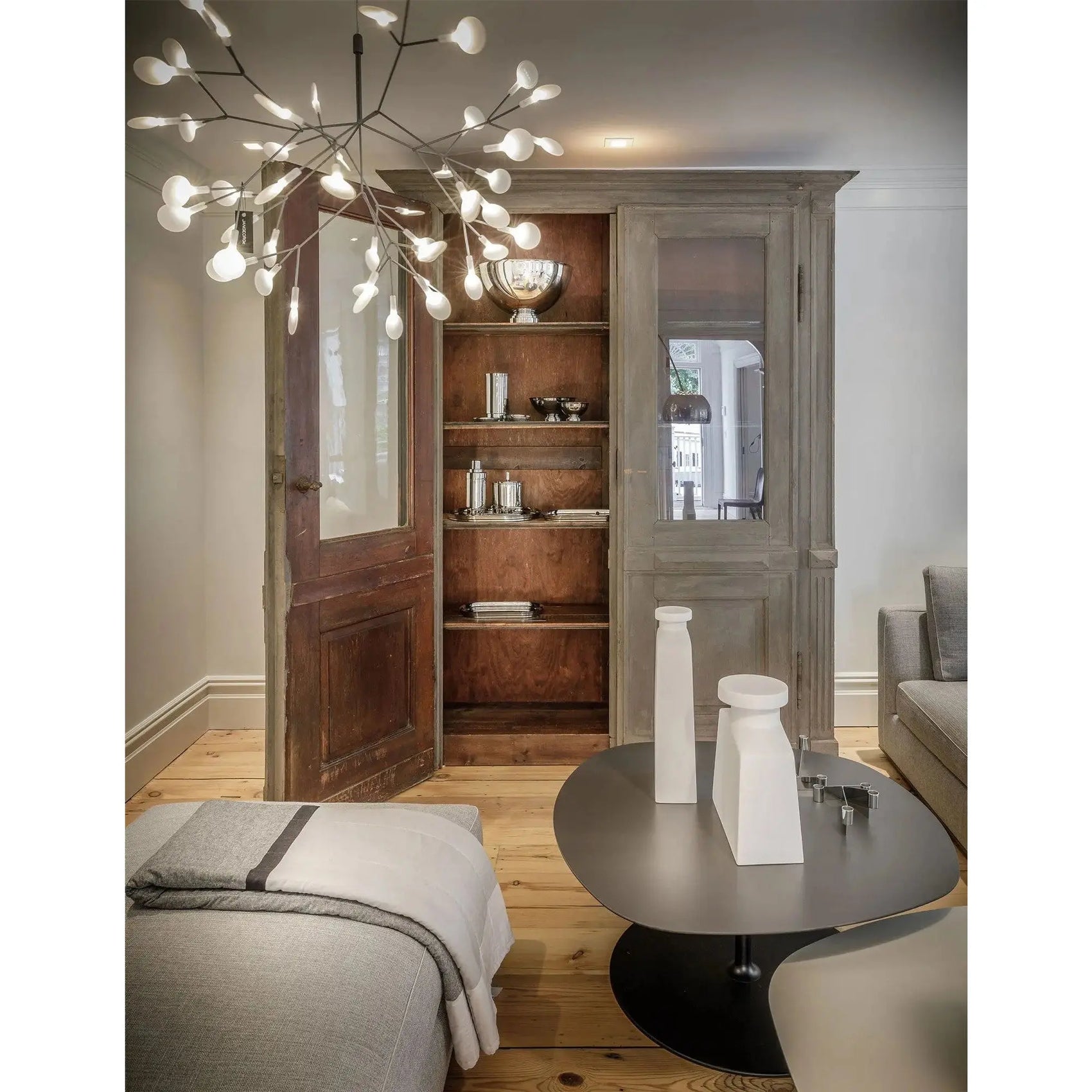 JANGEORGe Interiors & Furniture Antiques French Armoire with Glass Doors