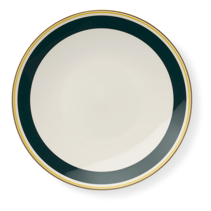 Capri - Bread Plate Dark Green/Yellow 6.6 in | 17cm