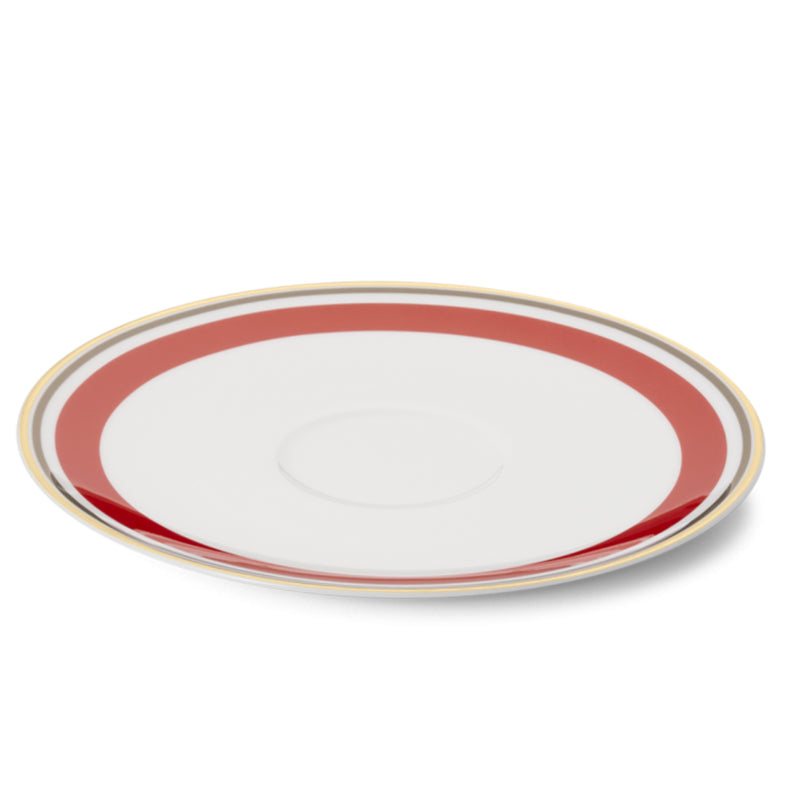 Capri - Coffee Saucer Red/Anthracite 6.2 in | 16cm