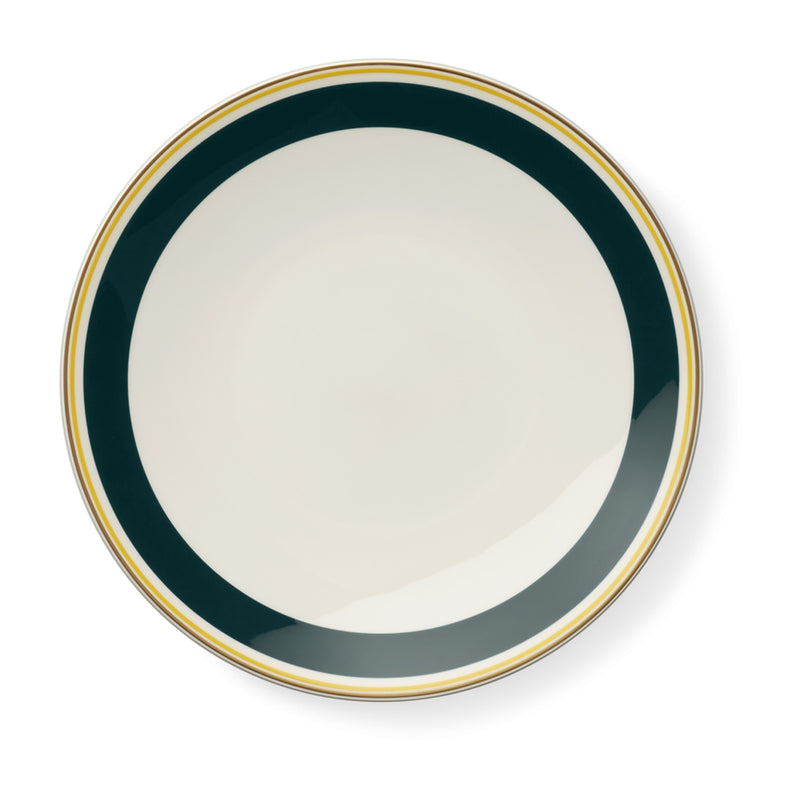 Capri - Dessert Plate Dark Green/Yellow 9.4 in | 24cm