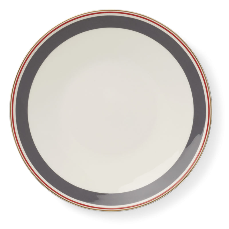 Capri - Dinner Plate Anthracite/Red 11 in | 28cm