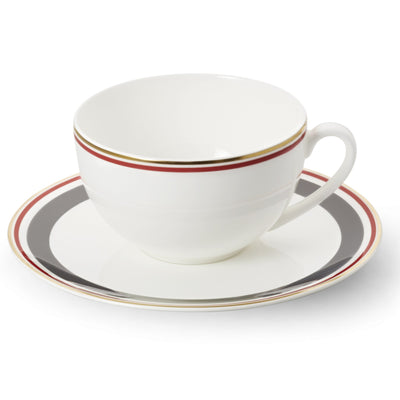 Capri - Set Coffee Cup Anthracite/Red 8.4 FL OZ | 0.25L