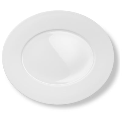 Cross White - Matte White, Oval Platter 13.4in | 34cm | Dibbern | JANGEORGe Interiors & Furniture