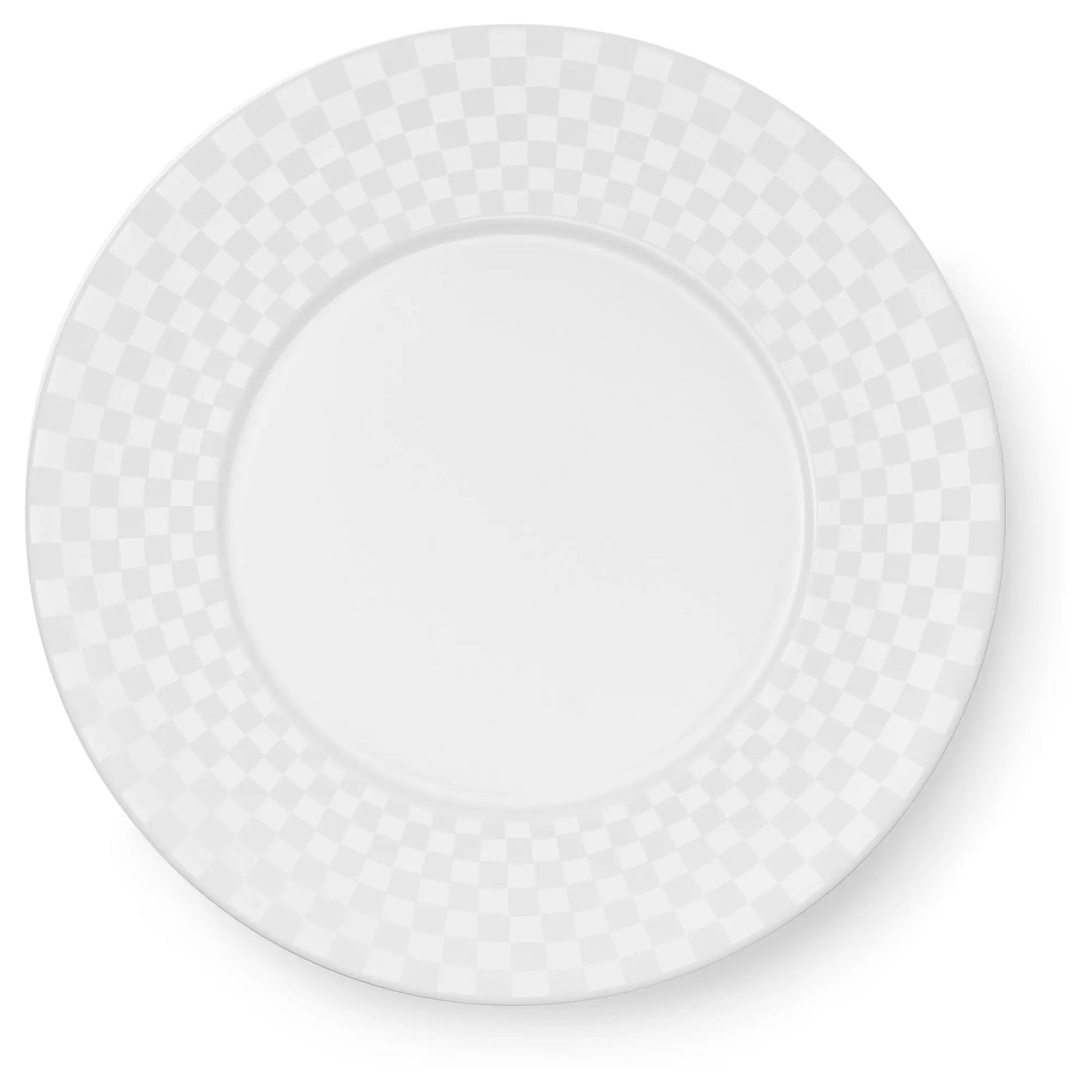 Cross White - Squares, Dinner Plate White 11in | 28cm (Ø) | Dibbern | JANGEORGe Interiors & Furniture