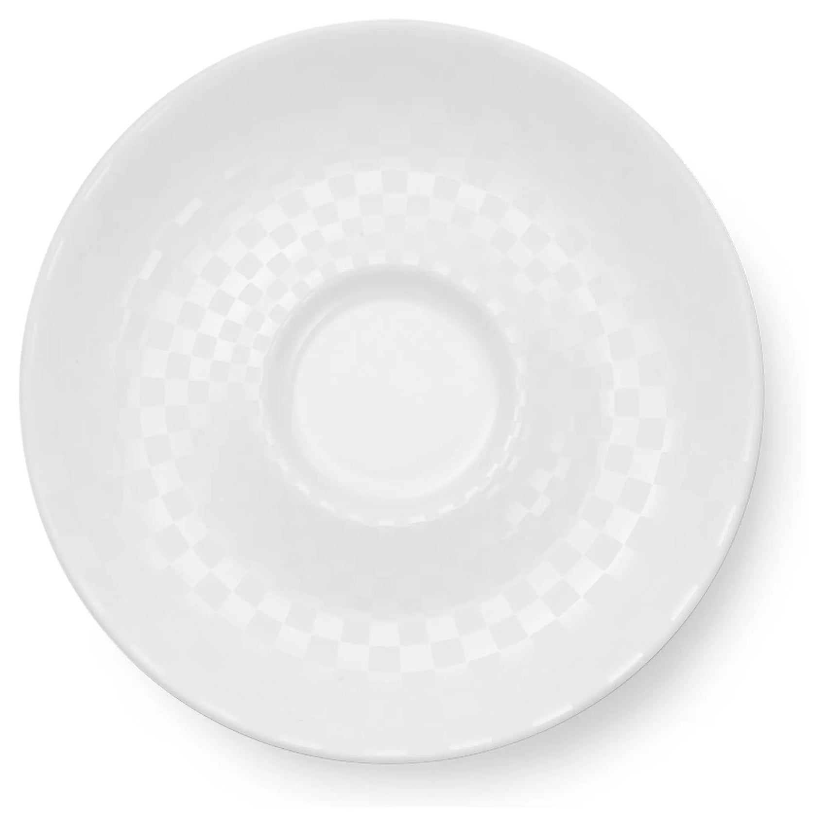 Cross White - Squares Espresso Saucer 4.4in | 11.3cm (Ø) | Dibbern | JANGEORGe Interiors & Furniture