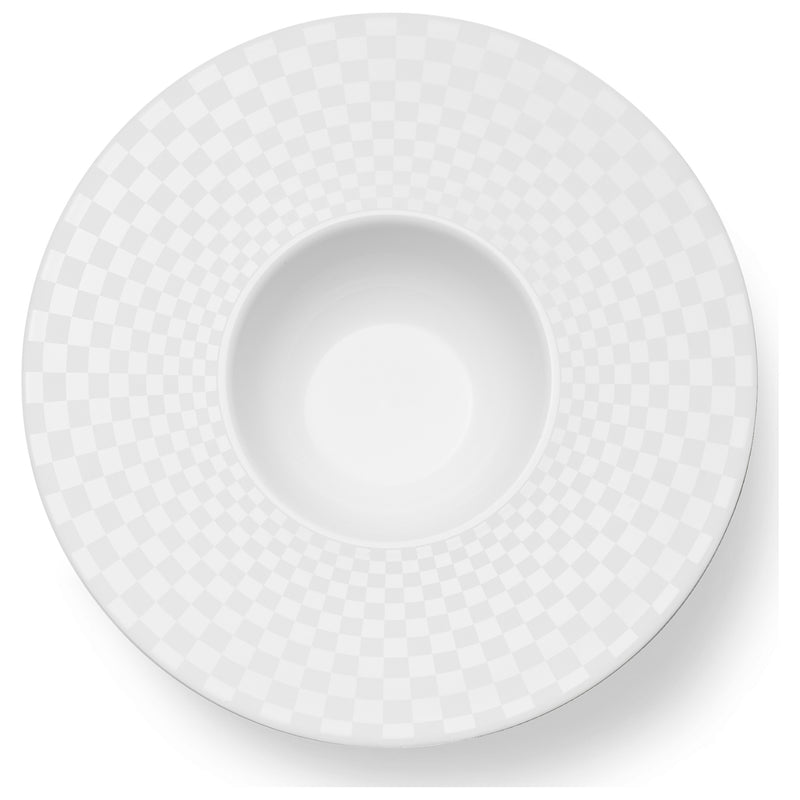 Cross White - Squares Pasta Plate 8.5 fl oz | 0.25L, 10.2in | 26cm (Ø) | Dibbern | JANGEORGe Interiors & Furniture