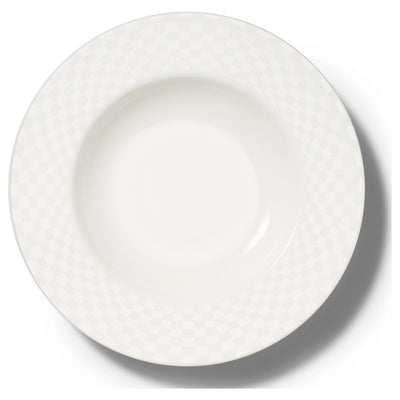 Cross White - Squares Soup Plate 9.8in | 25cm (Ø) | Dibbern | JANGEORGe Interiors & Furniture