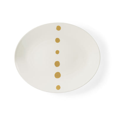 Golden Pearls - Oval Platter Gold 12.6in | 32cm (Ø) | Dibbern | JANGEORGe Interiors & Furniture