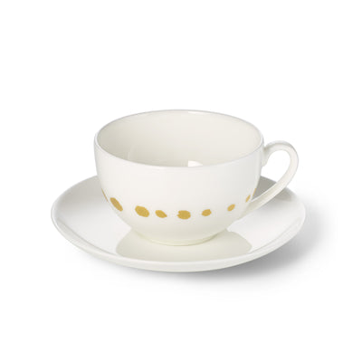 Golden Pearls - Set Coffee Cup & Saucer Gold 8.4 FL OZ | 0.25L | Dibbern | JANGEORGe Interior Design