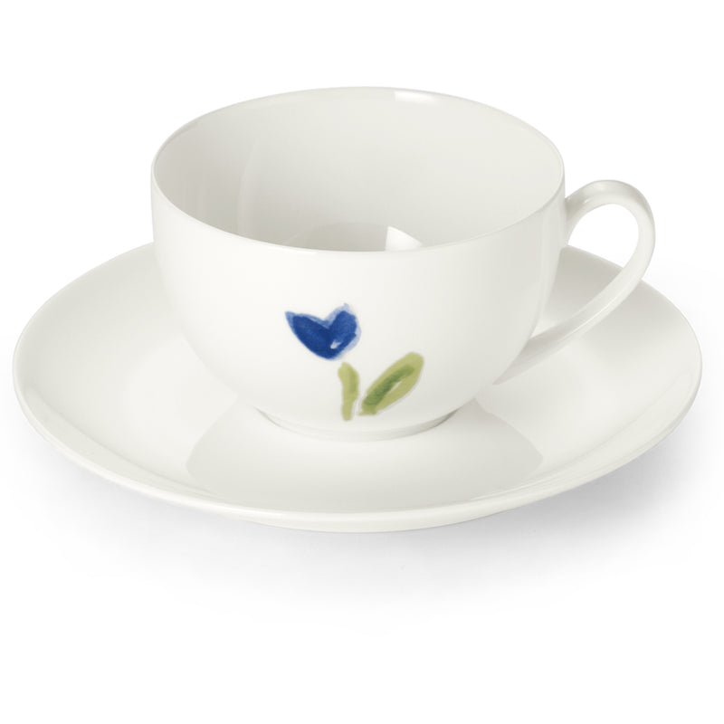 Impression (Blue Flower) - Set Coffee Cup & Saucer 8.5 fl oz | 0.25L | Dibbern | JANGEORGe Interiors & Furniture