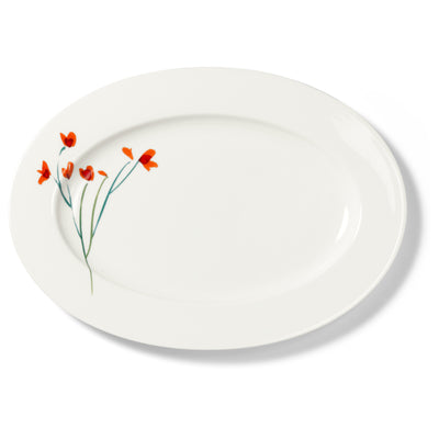 Impression (Red Flower) - Oval Platter 13.4in | 34cm | Dibbern | JANGEORGe Interiors & Furniture
