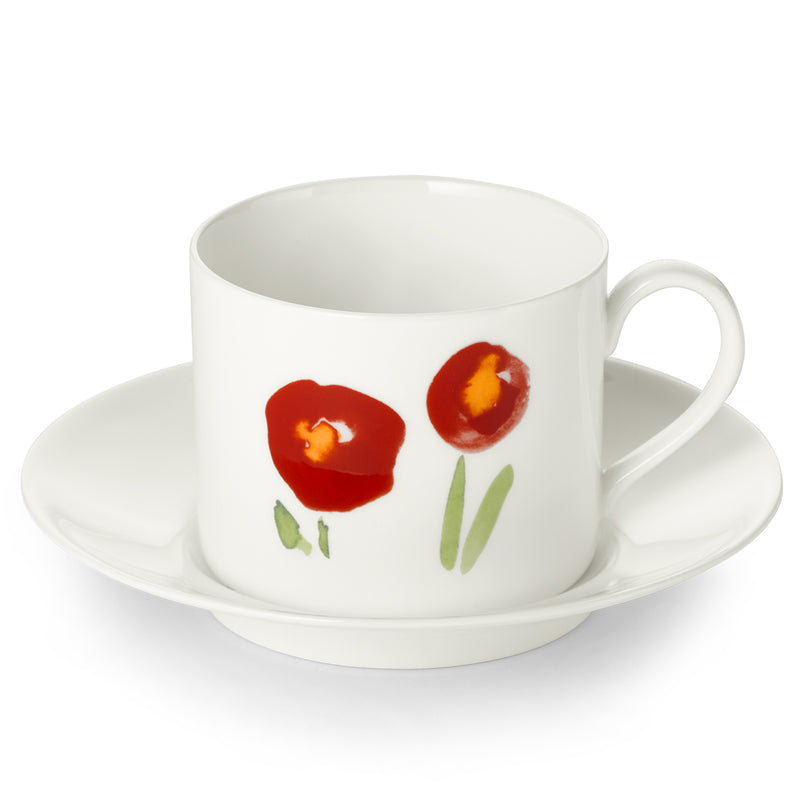 Impression (Red Poppy) - Set Coffee Cup Cylindrical 8.5 FL OZ  | 0.25L