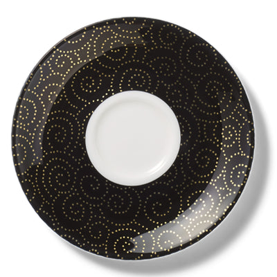 Ornament Gold/Black - Espresso Saucer 4.4in | 11.3cm (Ø) | Dibbern | JANGEORGe Interiors & Furniture