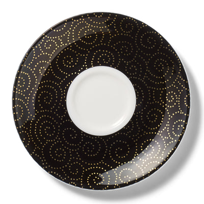 Ornament Gold/Black - Coffee Saucer 12.6in | 32cm (Ø) | Dibbern | JANGEORGe Interiors & Furniture