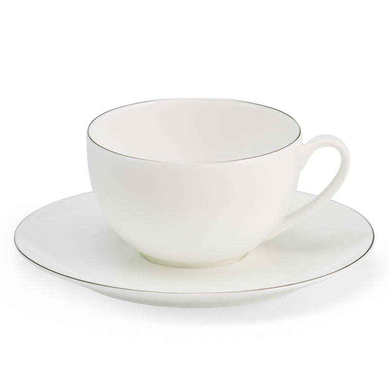 Platin Line - Set - Cafe Au Lait Cup 10.8 fl oz | 0.32L & Saucer | Dibbern | JANGEORGe Interiors & Furniture 