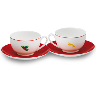Season's Greetings - Set Coffee Cup & Saucer 8.4 FL OZ | 0.25L | Dibbern | JANGEORGe Interiors & Furniture