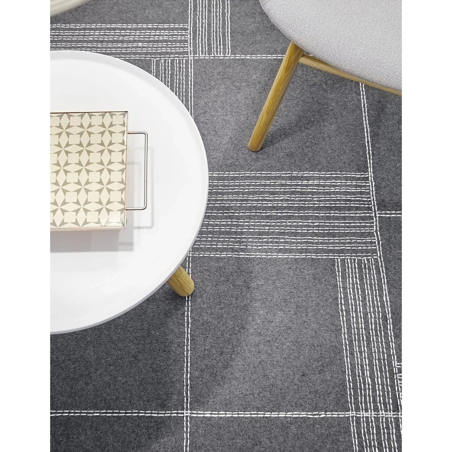 JANGEORGe Interiors & Furniture Gan Rugs Felt Rug Oryza White