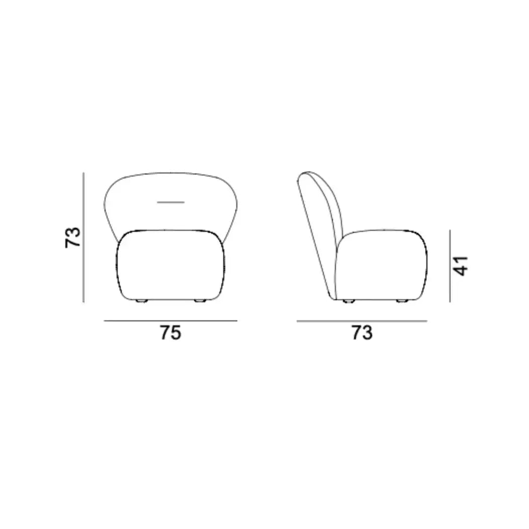 LOLL 07 F - Armchair (Non-Swivel) - JANGEORGe Interiors & Furniture