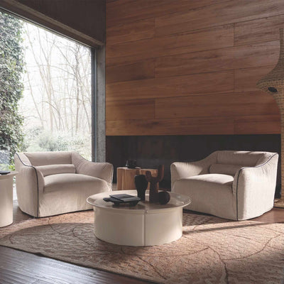 Gervasoni Saia 09 Armchairs in living room. Chairs USA.