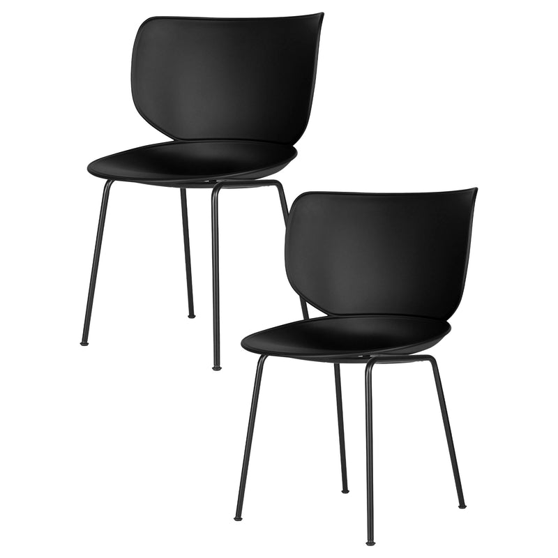 Hana Chair Set of 4 - Un-Upholstered (Non-Stackable Black Legs)