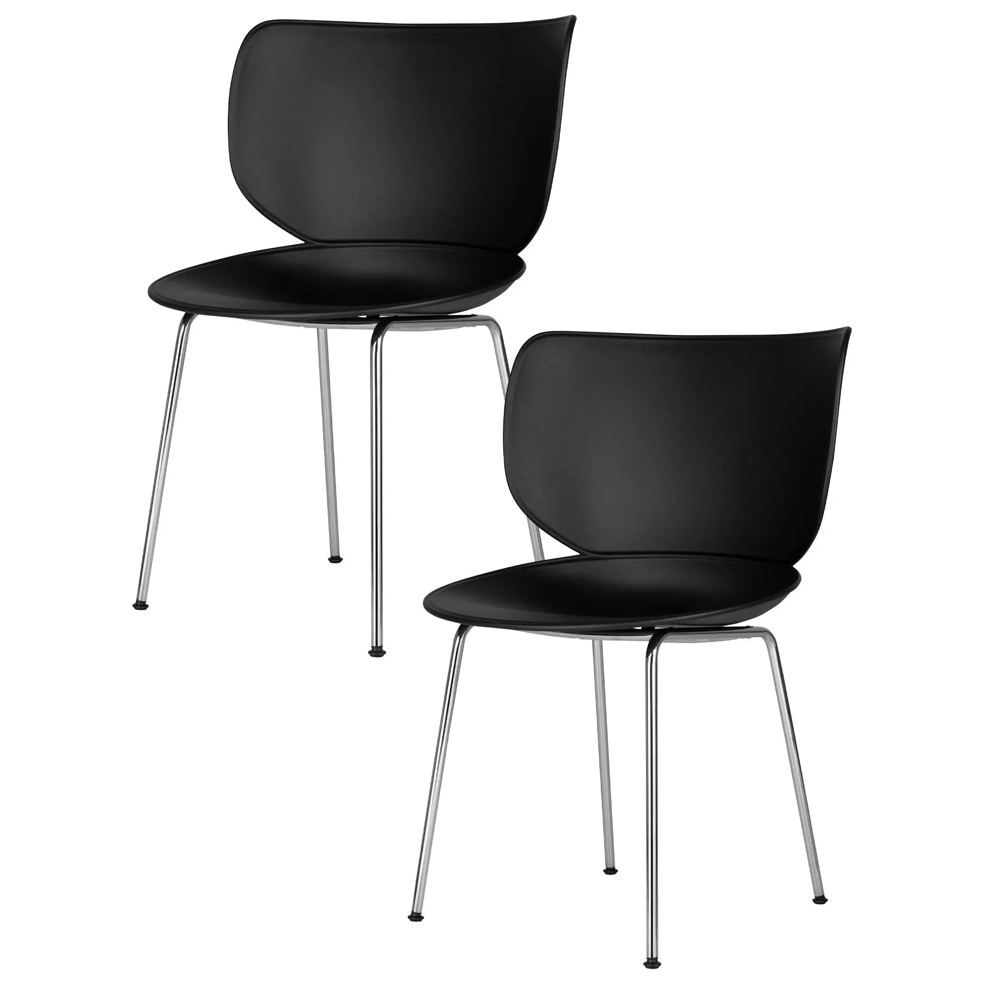はな(椅子) Hana Chair Set of 2 - Un-Upholstered (Non-Stackable Chrome Legs