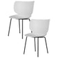 Hana Chair Set of 2 - Un-Upholstered (Stackable Black Legs) - JANGEORGe Interiors & Furniture