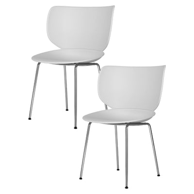 Hana Chair Set of 2 - Un-Upholstered (Stackable Chrome Legs)